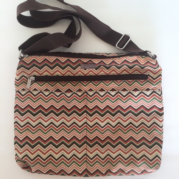 BAGGALINI FALL STRIPE ZIG ZAG MESSENGER CROSSBODY BAG PURSE - Picture 4 of 14